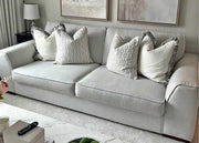 DYLAN JUMBO CORD/ PLUSH VELVET/CRUSHED VELVET/CHENILLE/BARCELONA/BLACK & SILVER